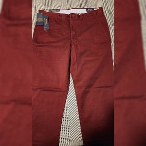 Polo Ralph Lauren Men's Stretch Straight Fit Pants Burgundy 32x32